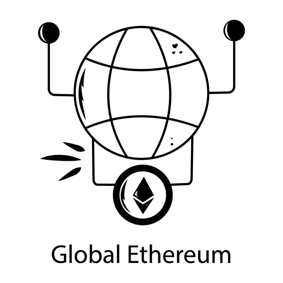Trendy Global Ethereum vector