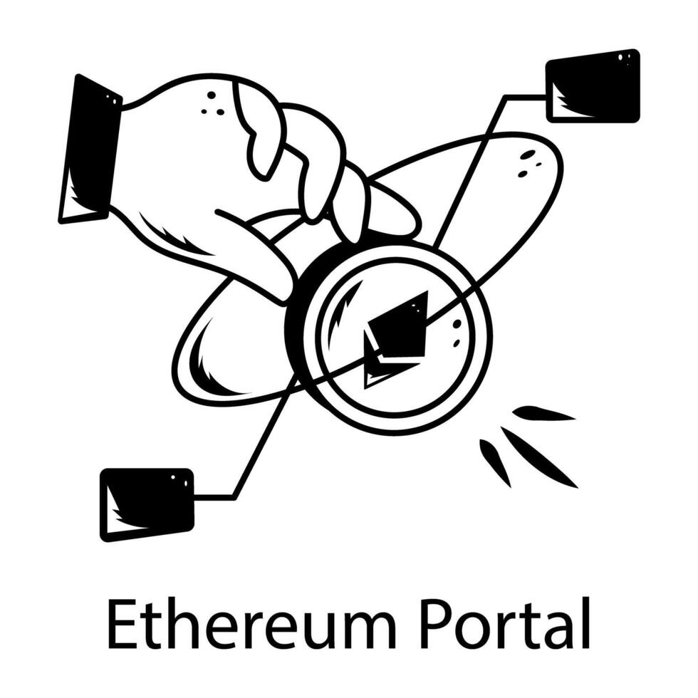 Trendy Ethereum Portal vector