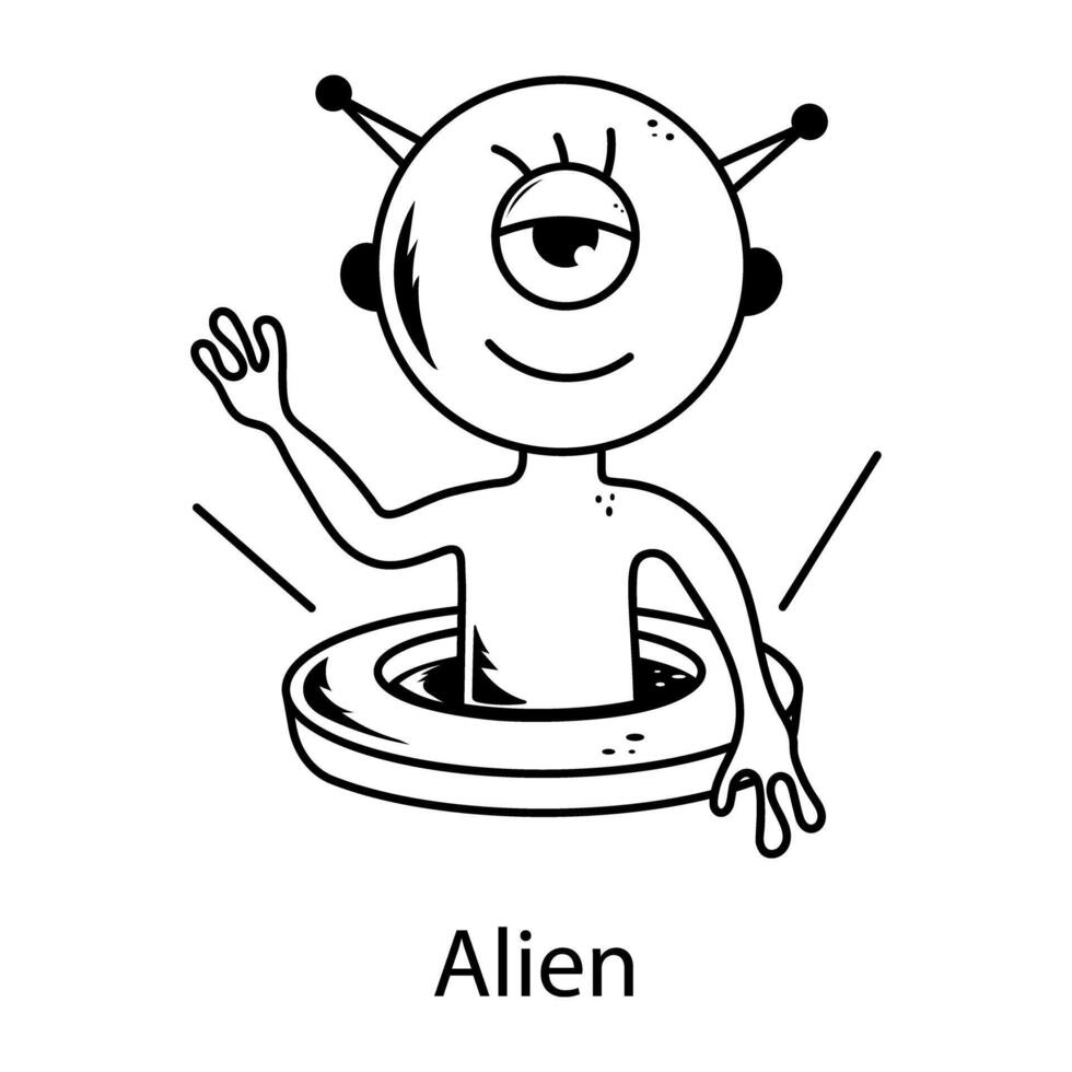 Trendy Alien Concepts vector