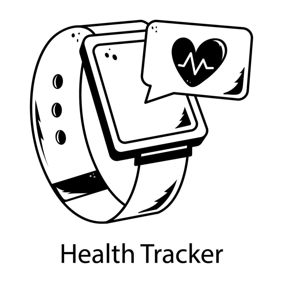 Trendy Health Tracker vector