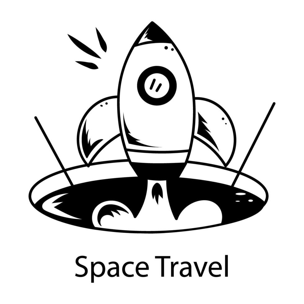 Trendy Space Travel vector