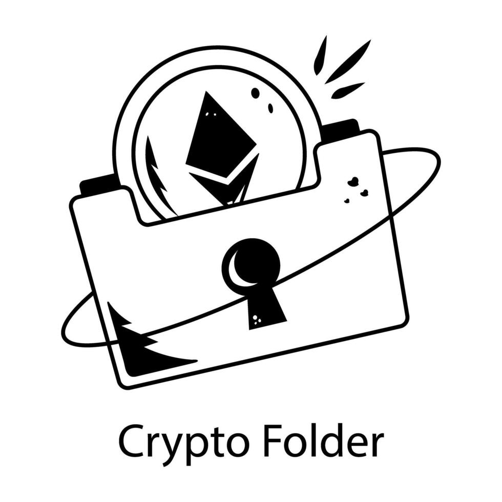 Trendy Crypto Folder vector