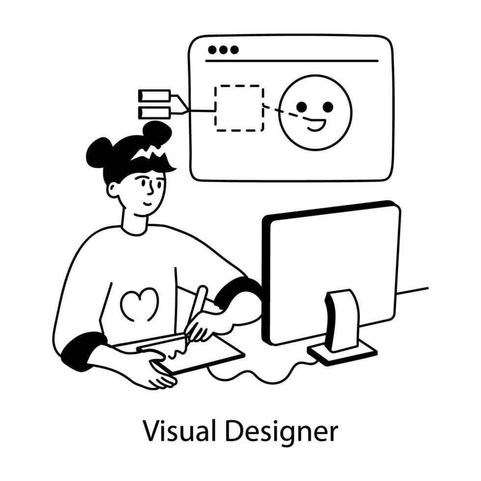 Trendy Visual Designer vector