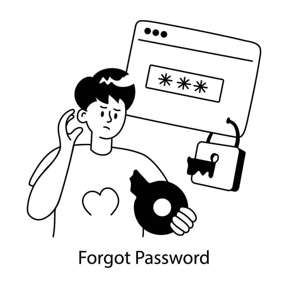 Trendy Forgot Password vector