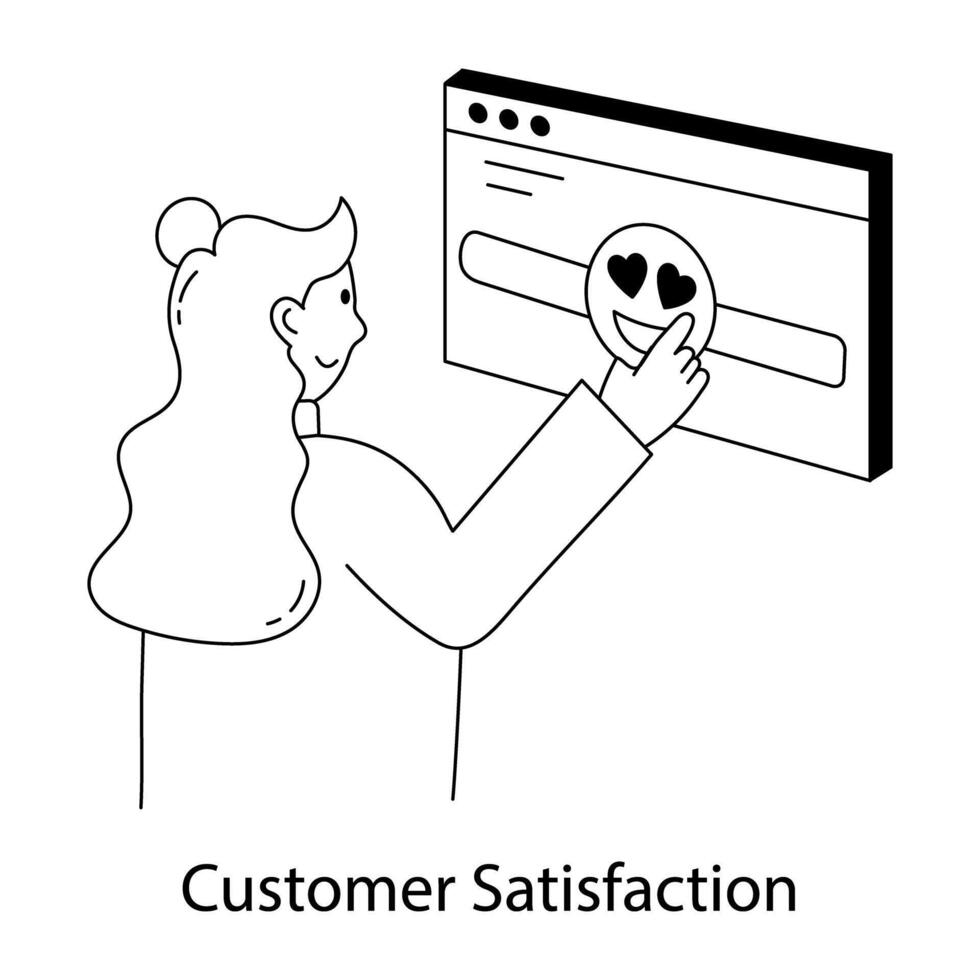 Trendy Customer Satisfaction vector