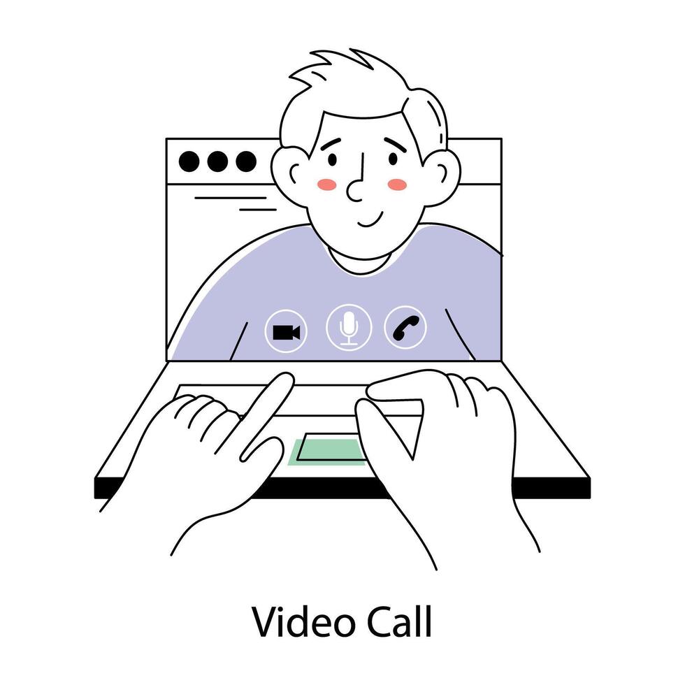 Trendy Online Call vector