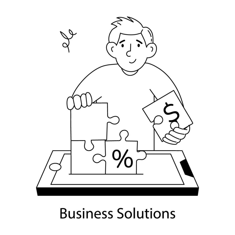 Trendy Business Solutions vector