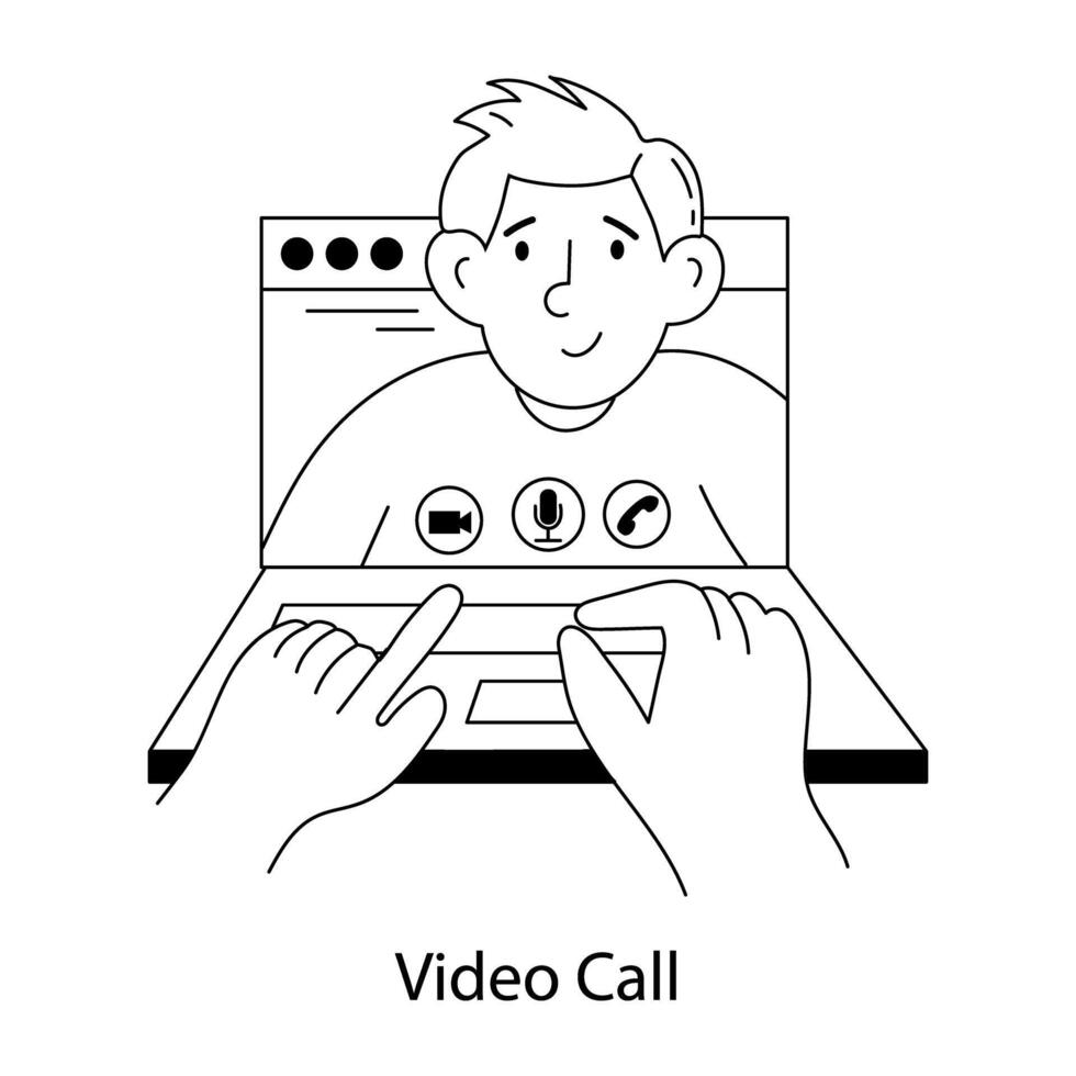 Trendy Online Call vector