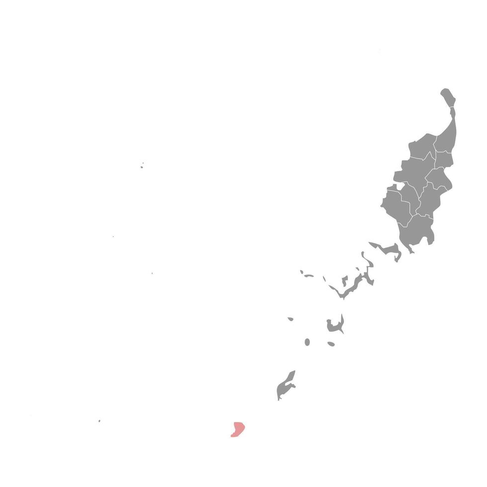 Angaur State map, administrative division of Palau. illustration. vector