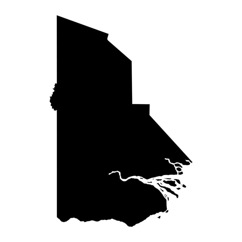 Western Province map, administrative division of Papua New Guinea. illustration. vector