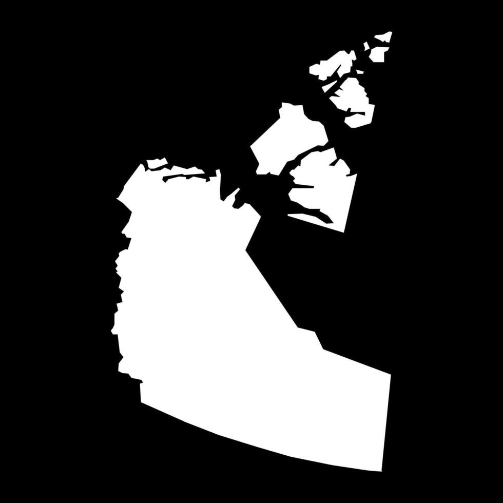 Northwest Territories map, province of Canada. illustration. vector
