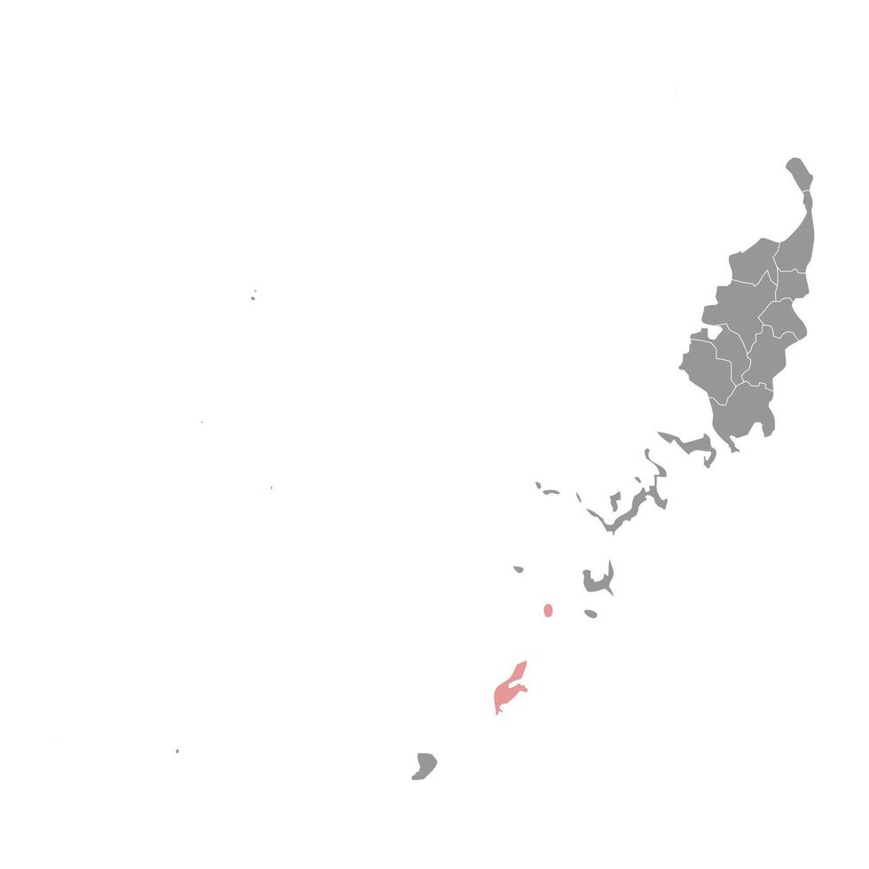 Peleliu State map, administrative division of Palau. illustration. vector
