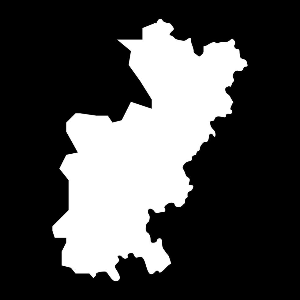 Gjilan district map, districts of Kosovo. illustration. vector