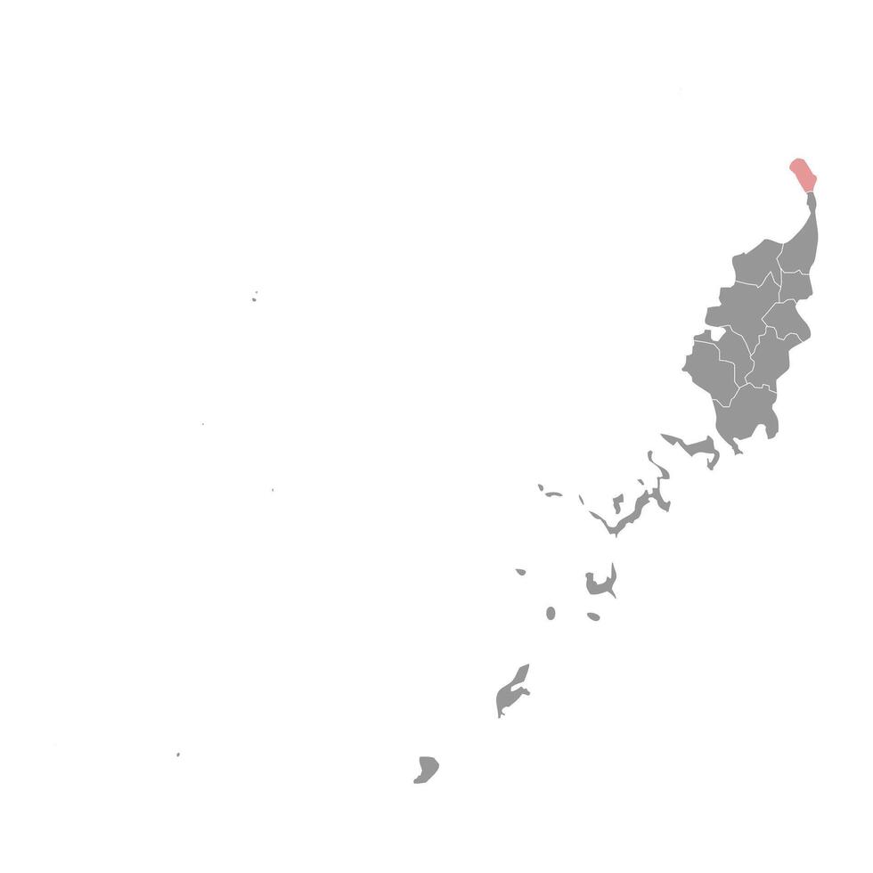 Ngarchelong State map, administrative division of Palau. illustration. vector