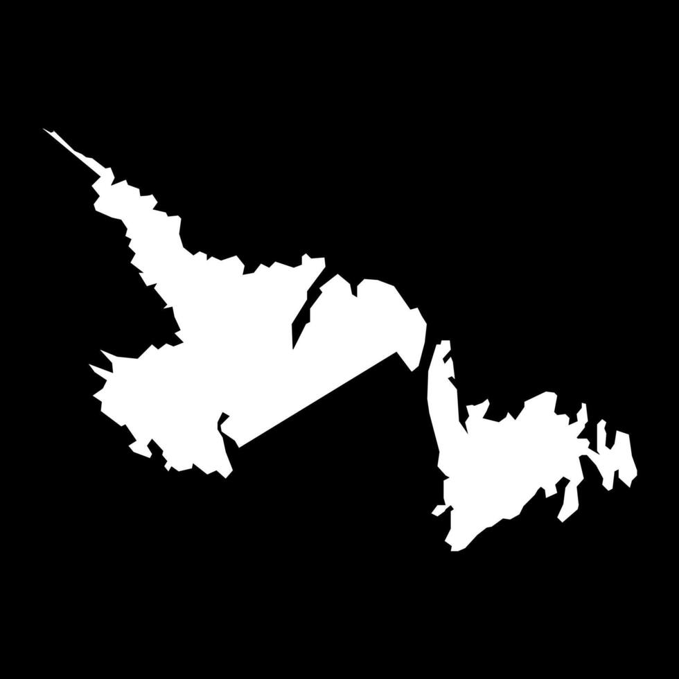 Newfoundland and Labrador map, province of Canada. illustration. vector