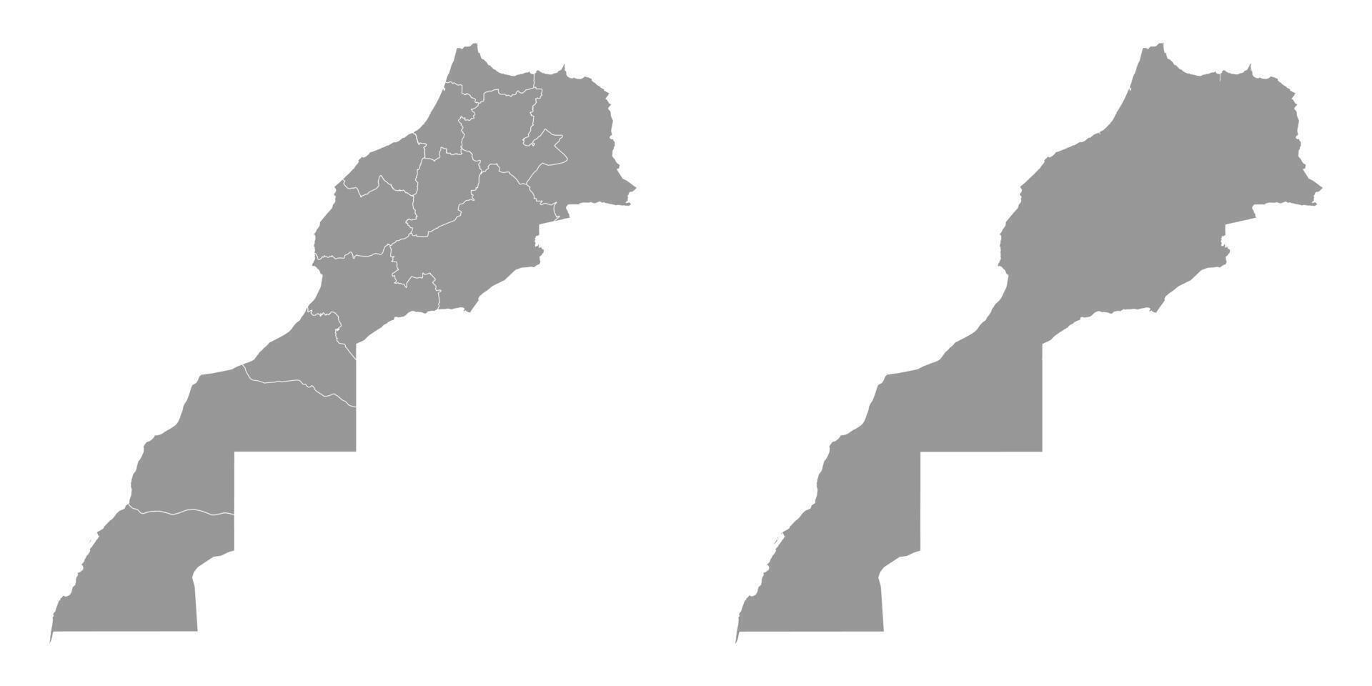 Morocco map with administrative divisions. illustration. vector