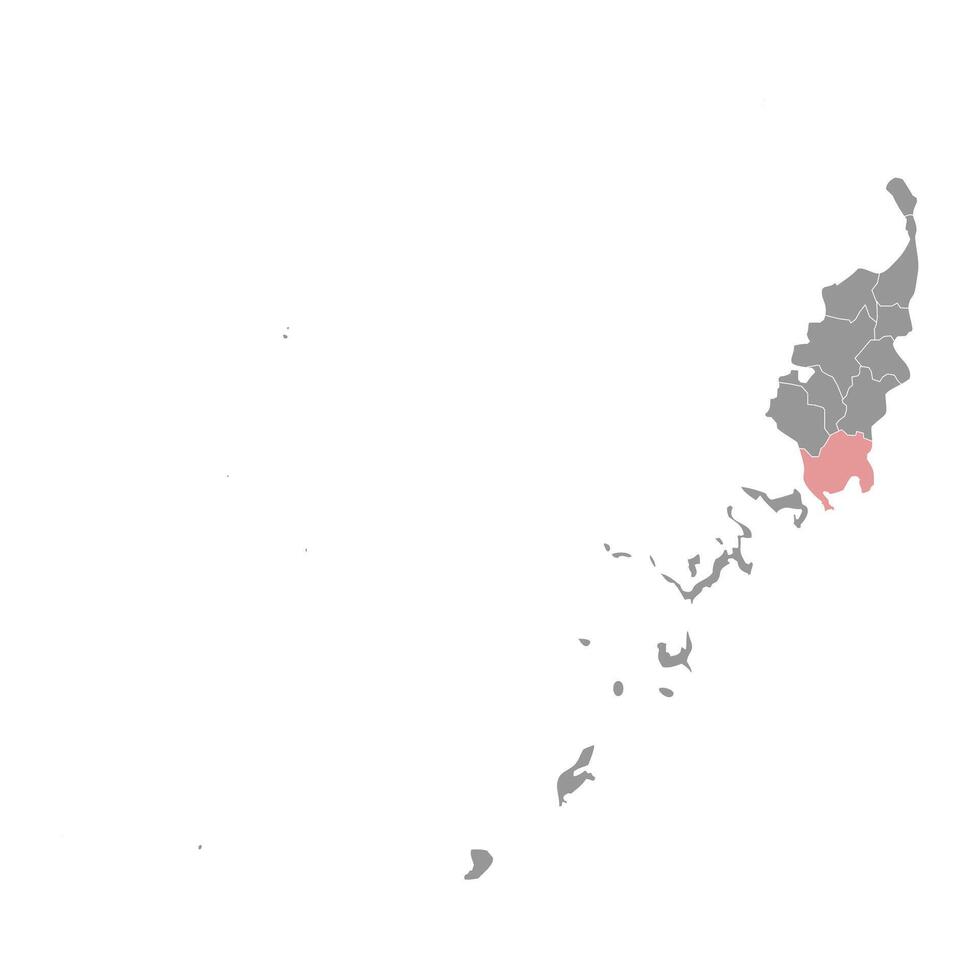 Airai State map, administrative division of Palau. illustration. vector