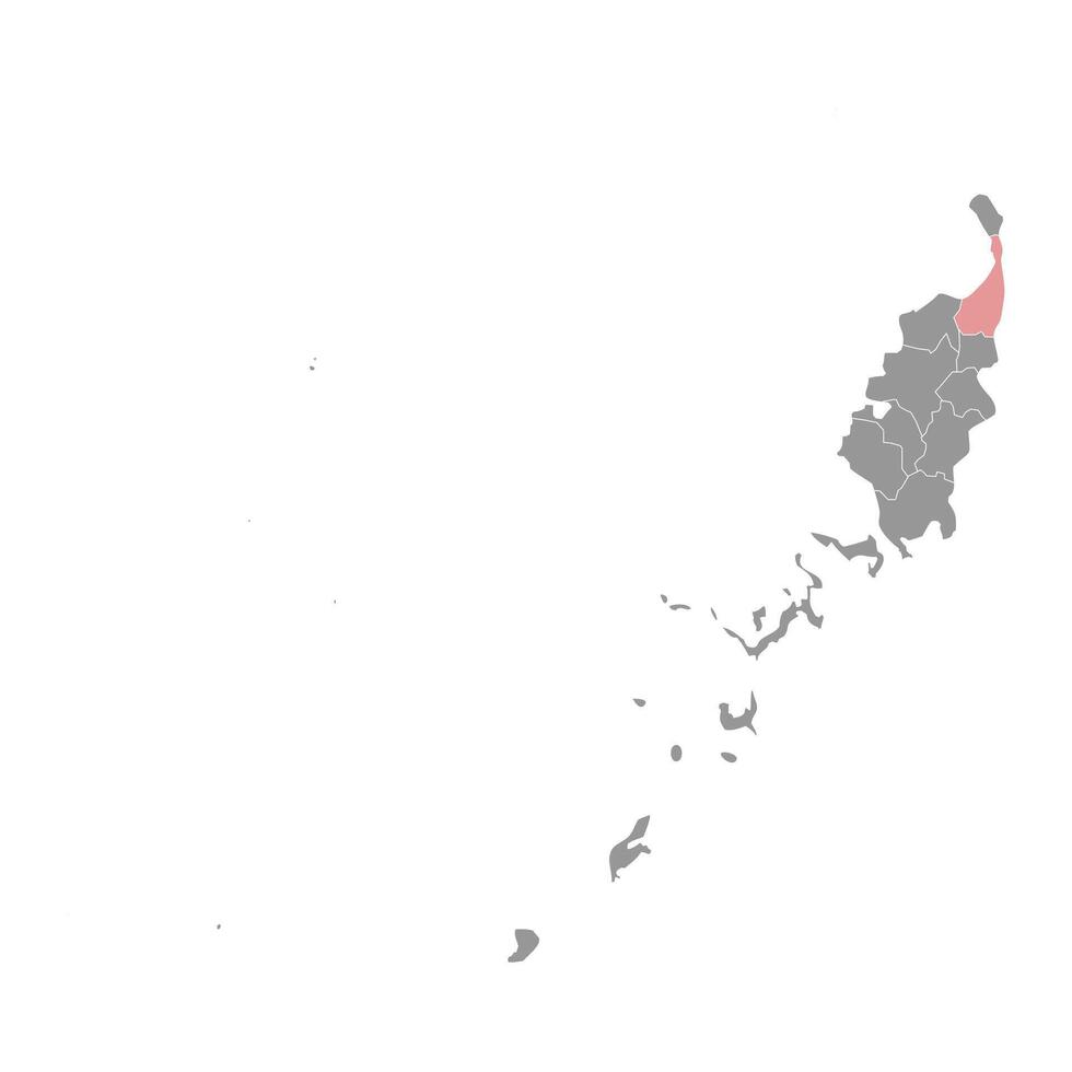 Ngaraard State map, administrative division of Palau. illustration. vector