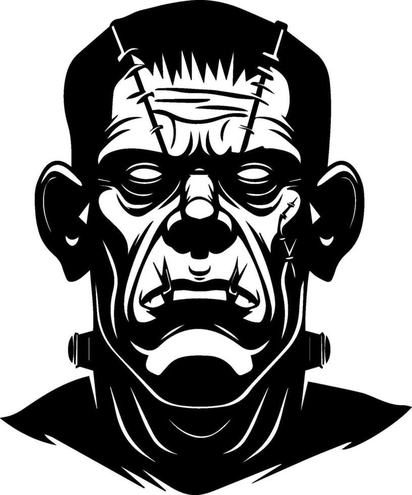 Iconic Frankenstein Silhouette, Capturing the Classic Monster for Horror and Gothic Designs vector