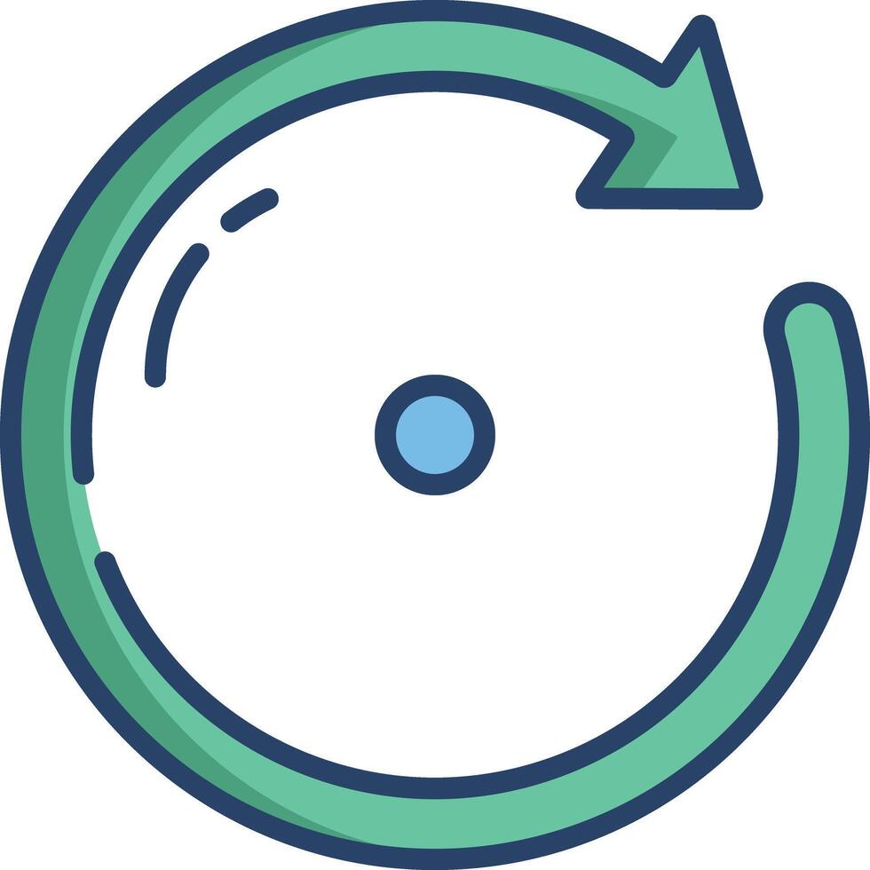 Rotate tool linear color illustration vector