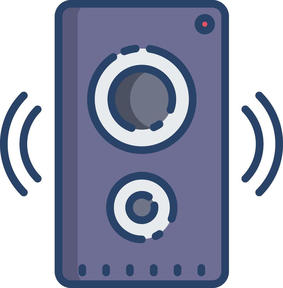 Speaker linear color illustration vector
