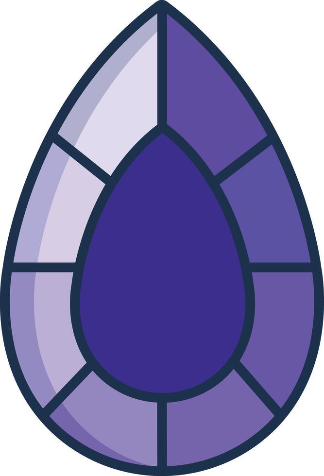 Diamond linear color illustration vector