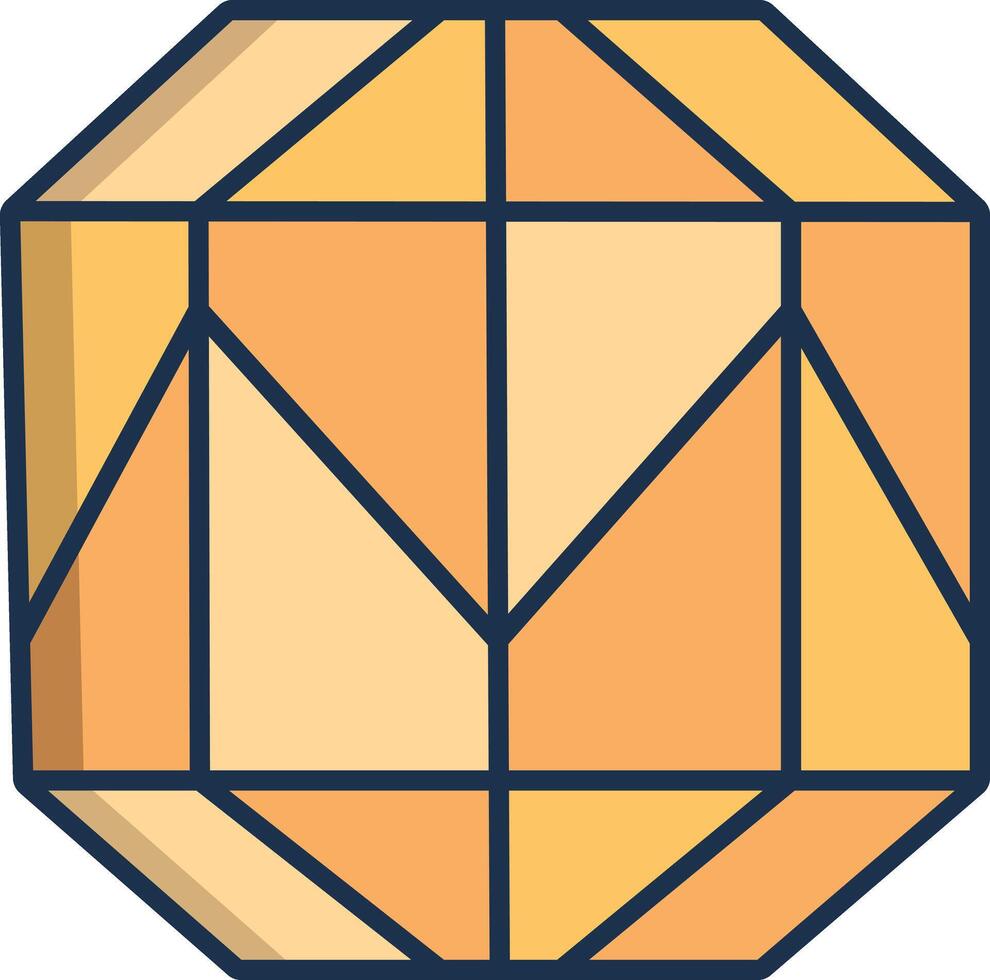 Diamond linear color illustration vector