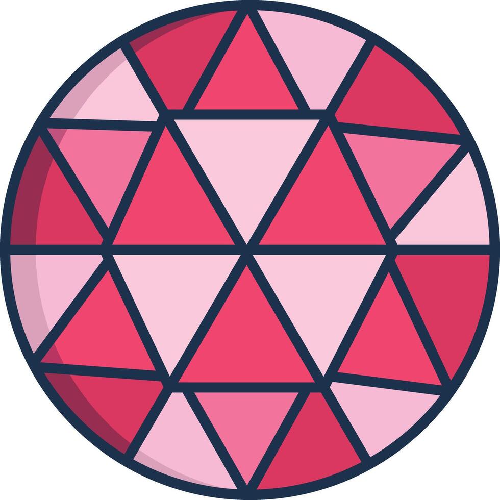 Dimond linear color illustration vector