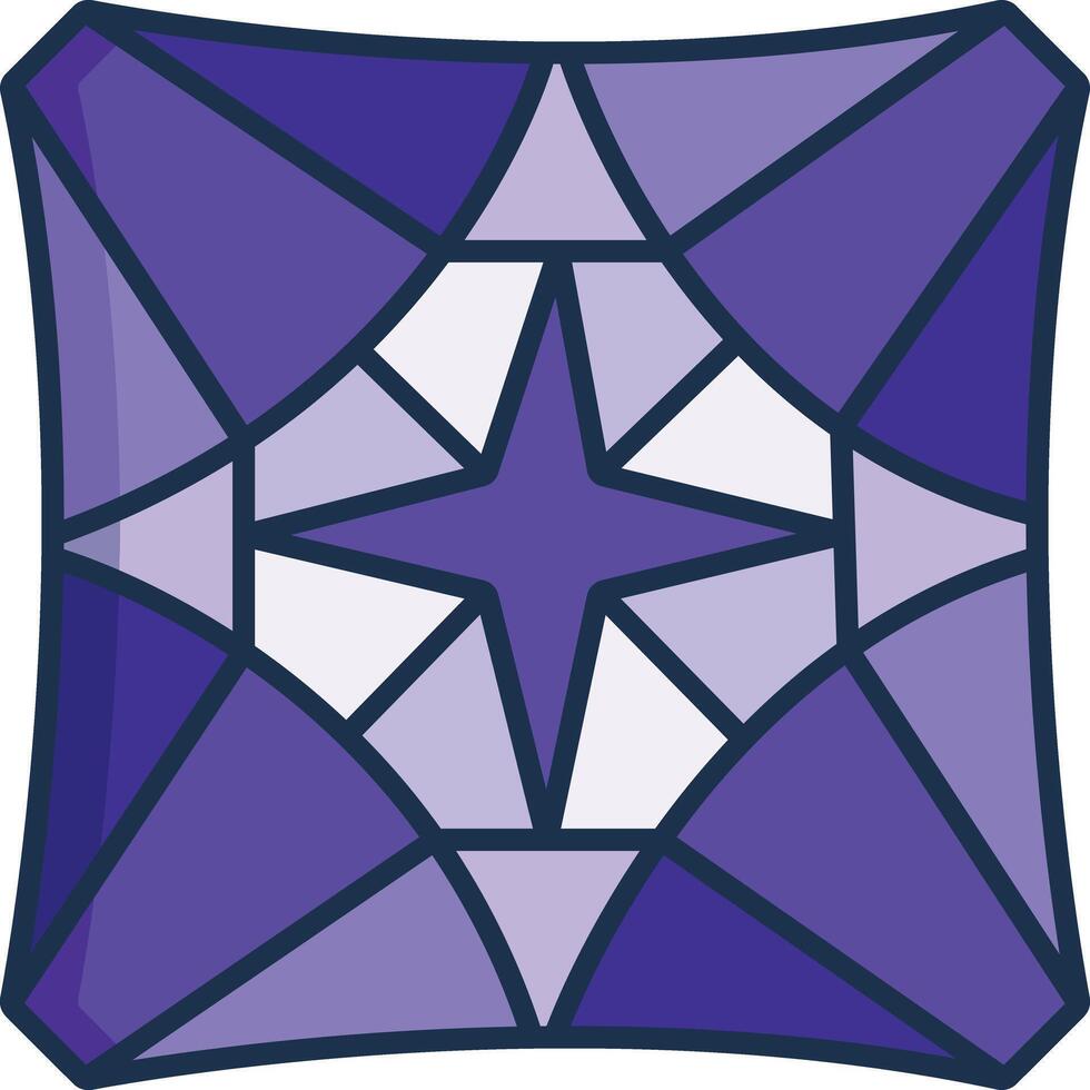 Diamond linear color illustration vector