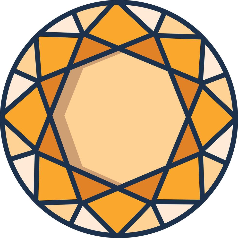 Diamond linear color illustration vector