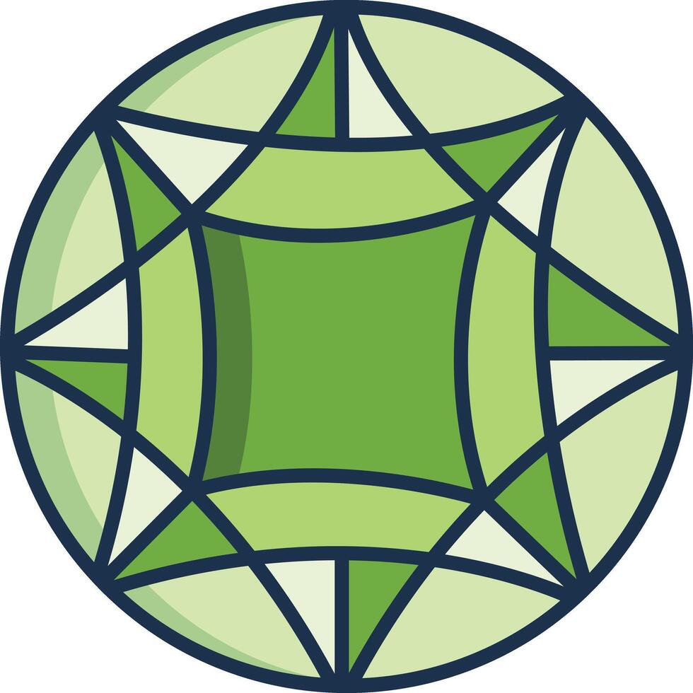 Diamond linear color illustration vector