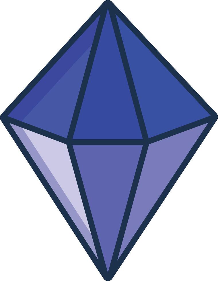 Diamond linear color illustration vector