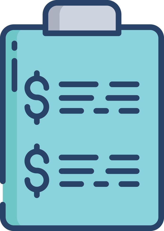 Budget linear color illustration vector