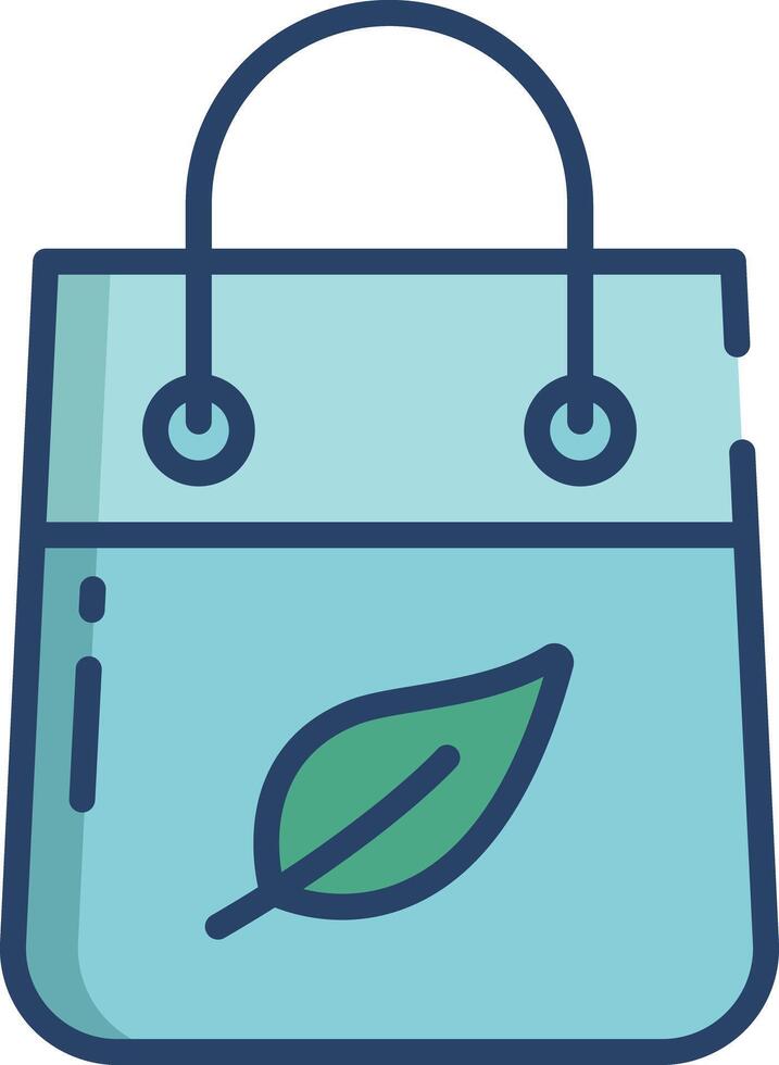 Bag linear color illustration vector