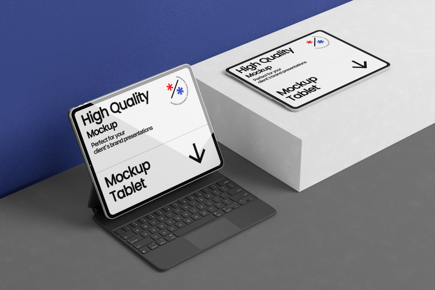 Dual Tablet Mockup Device with High Quality psd