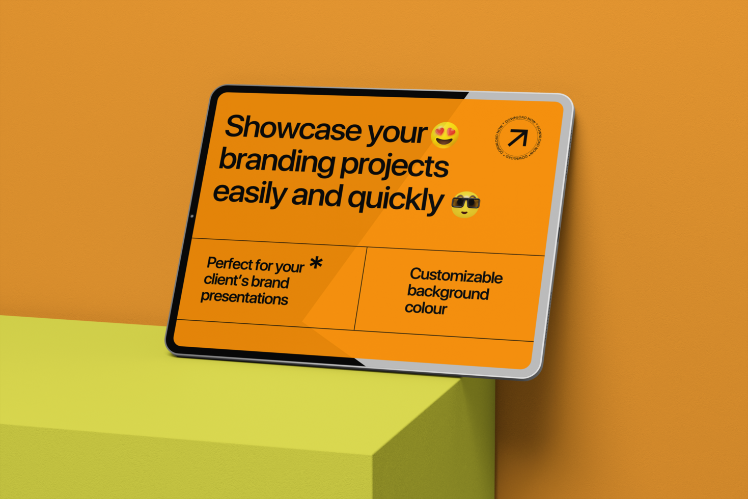 3D tablet mockup set on modern background and minimal scene psd