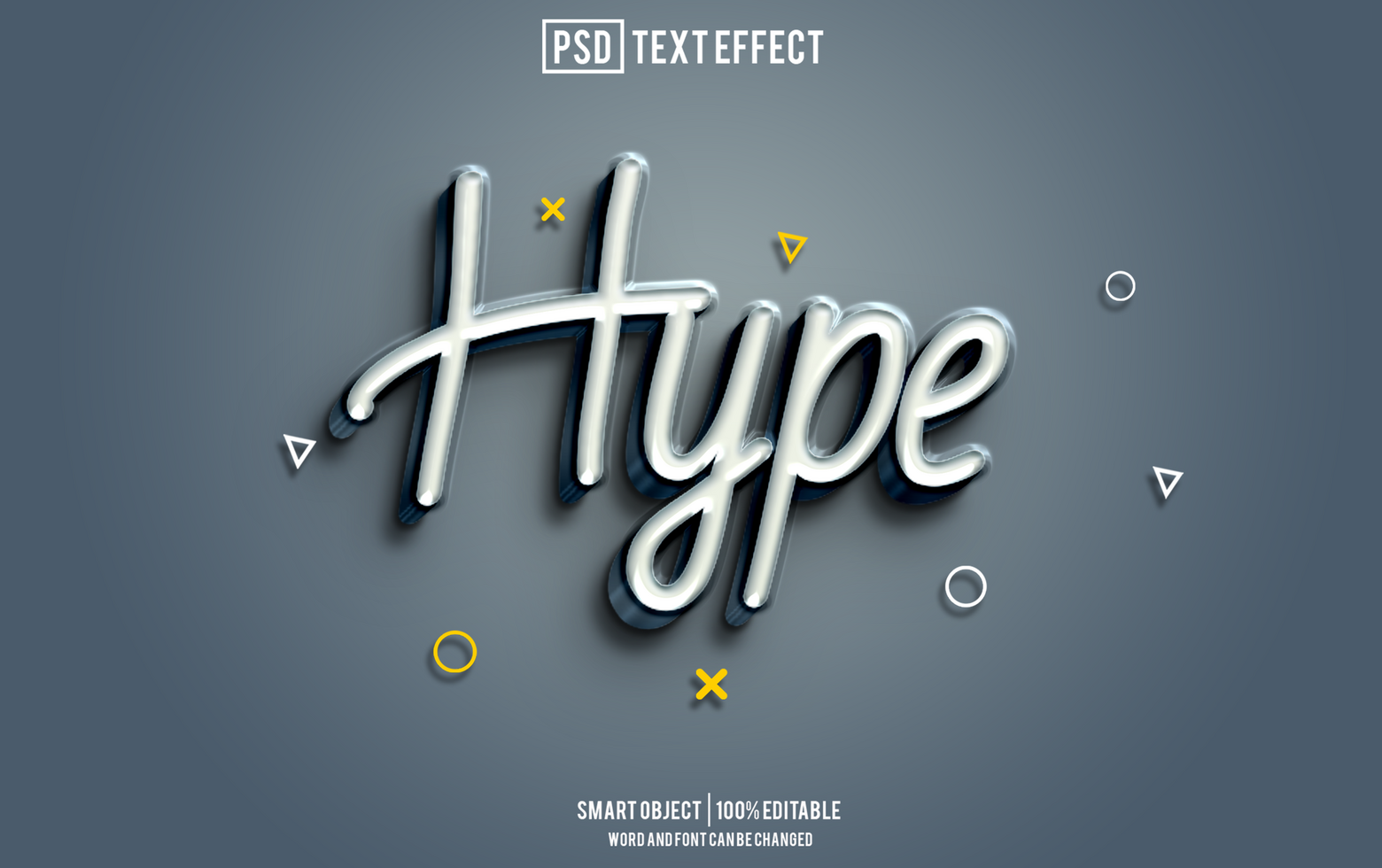 hype text effect, font editable, typography, 3d text psd