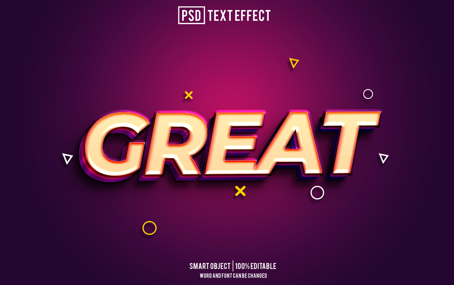 great text effect, font editable, typography, 3d text psd