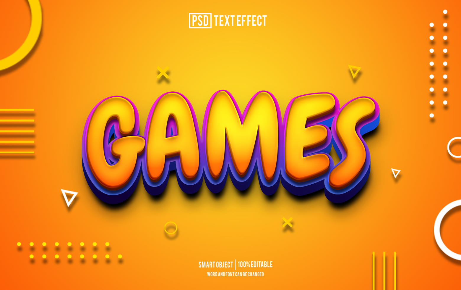 game text effect, font editable, typography, 3d text psd