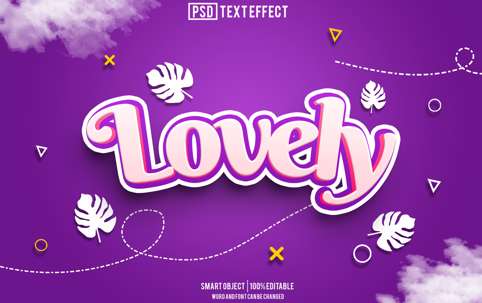 love text effect, font editable, typography, 3d text psd
