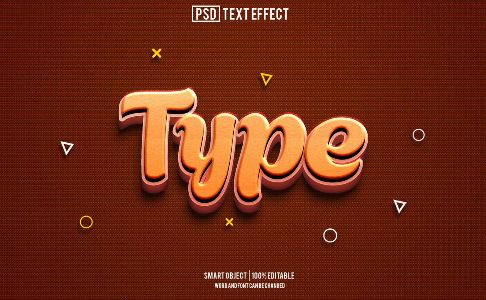 type text effect, font editable, typography, 3d text psd