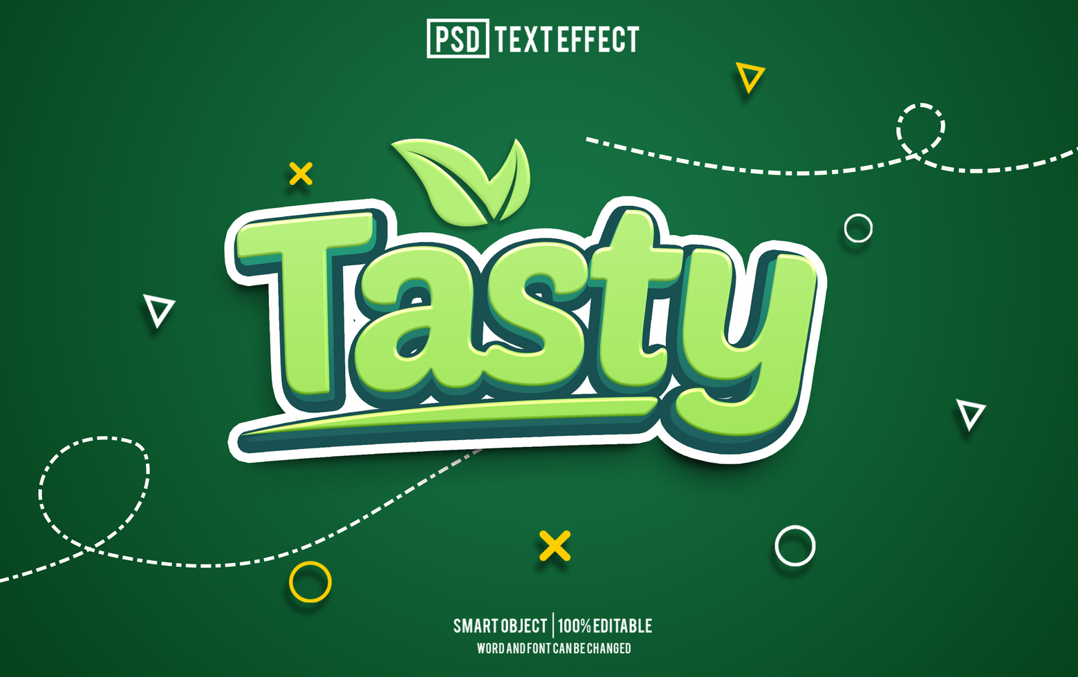 tasty text effect, font editable, typography, 3d text psd