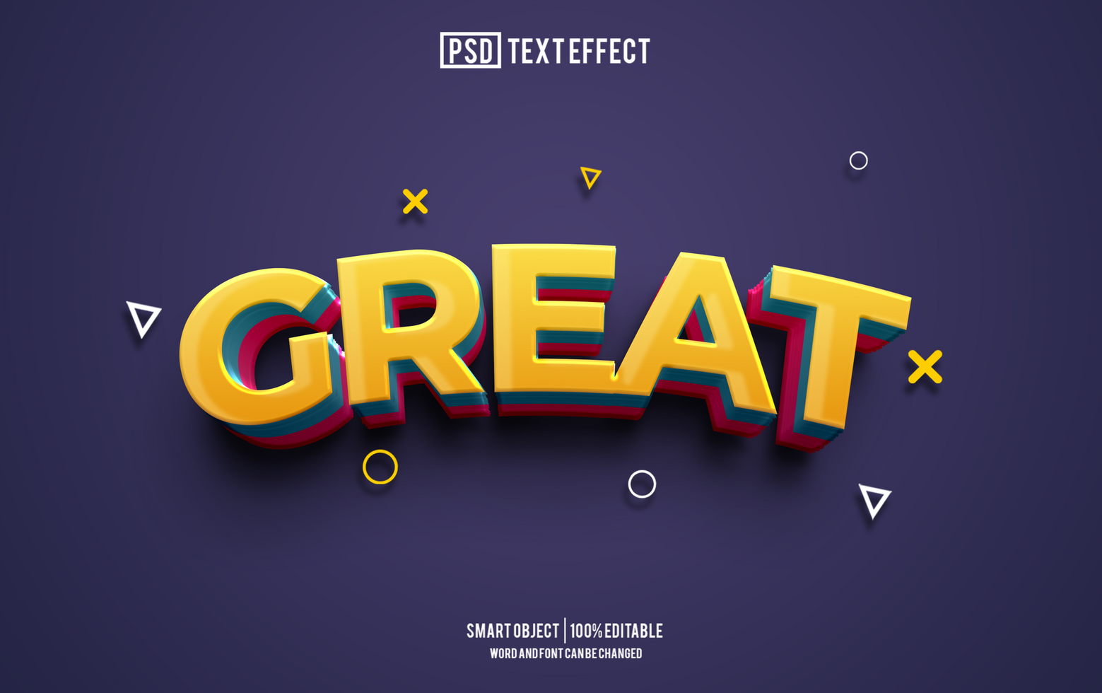 great text effect, font editable, typography, 3d text psd