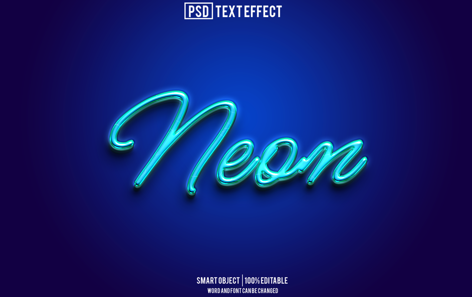 neon text effect, font editable, typography, 3d text psd