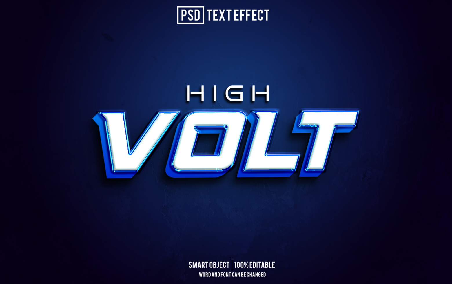volt text effect, font editable, typography, 3d text psd