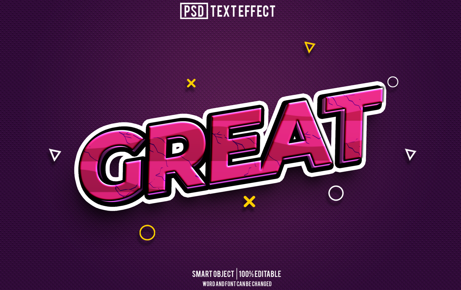 great text effect, font editable, typography, 3d text psd