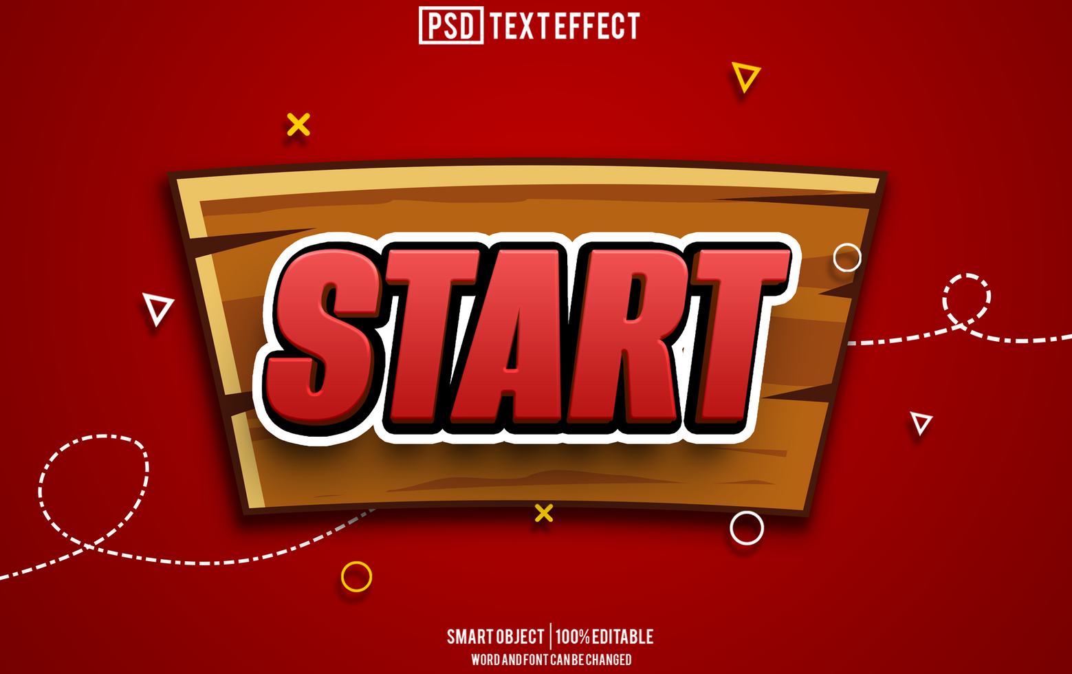 start text effect, font editable, typography, 3d text psd