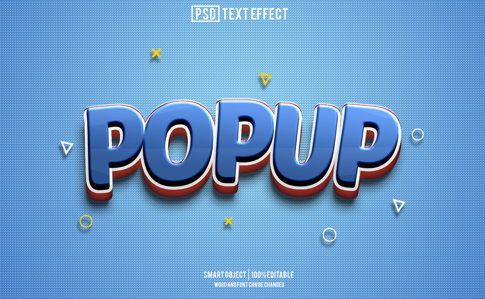 pop up text effect, font editable, typography, 3d text psd
