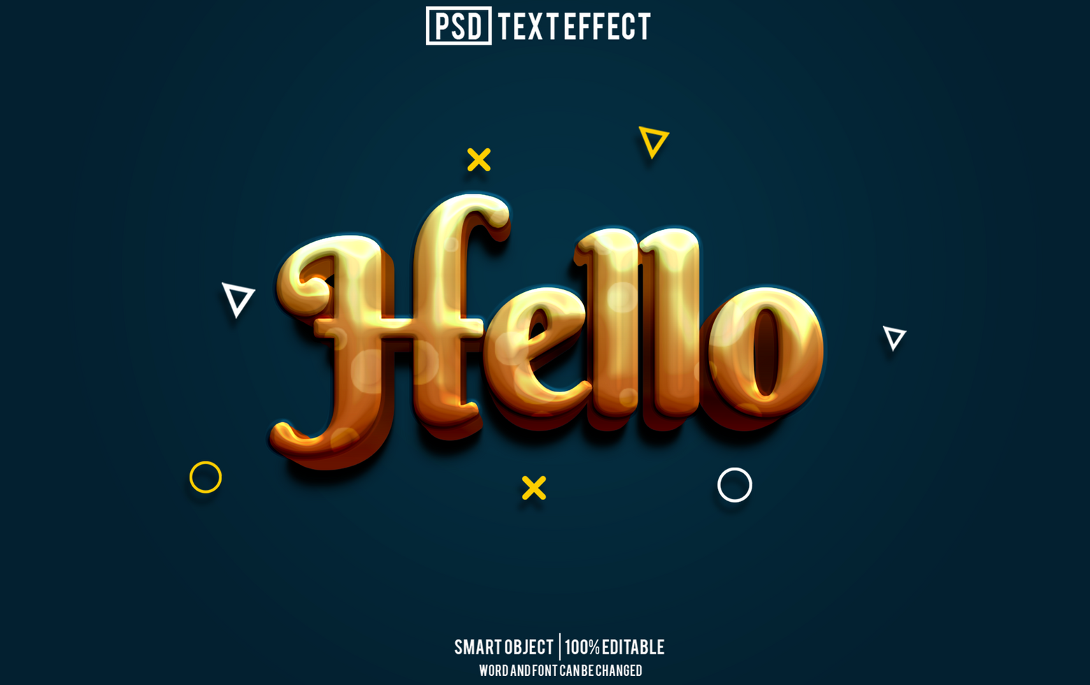 hello text effect, font editable, typography, 3d text psd