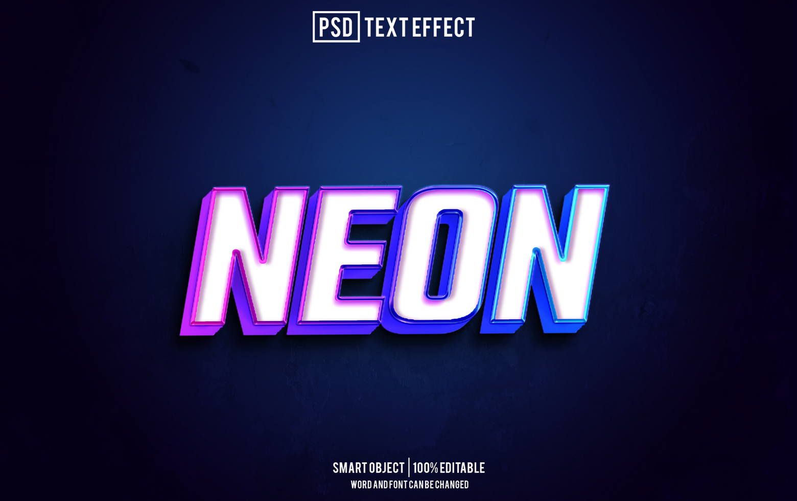 neon text effect, font editable, typography, 3d text psd